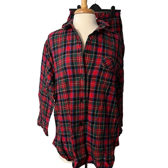 Sleep Sense Other - Sleep Sense Red Plaid Flannel pajama set size small